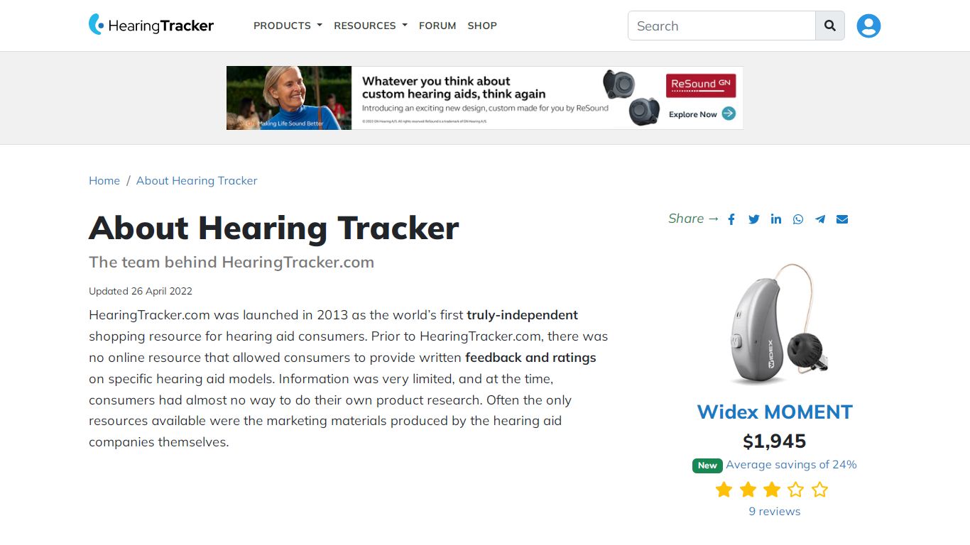 About Hearing Tracker